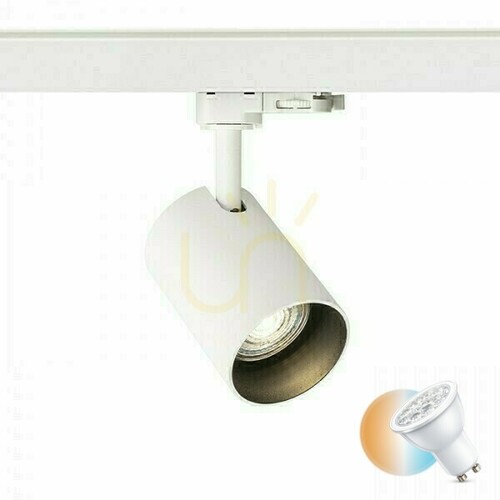 Kontrollera Connor Spotlight för 3-fas skena vit/svart 230 V Led Gu10 10 W.