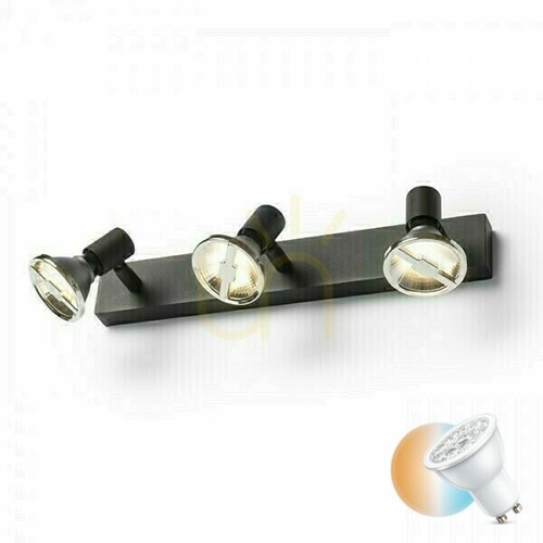 Kontrollera Vägglampa Trica Iii Svart 230 V Gu10 3x25 W.