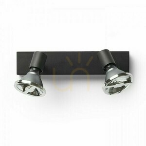 Rendl TRICA II svart vägg- och takspot 2 × GU10 2 × 25 W R13374 small 4
