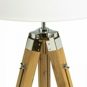 Alvis Lampskärm Tillbehör Golvstativ Bambu/Krom 230 V E27 28 Watt. small 3