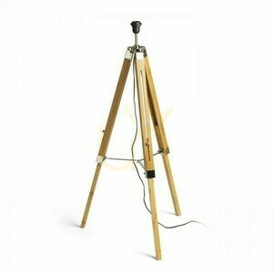 Alvis Lampskärm Tillbehör Golvstativ Bambu/Krom 230 V E27 28 Watt. small 0