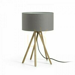 El Paso Bordslampa Grå Bambu 230 V E14 11 W. small 0