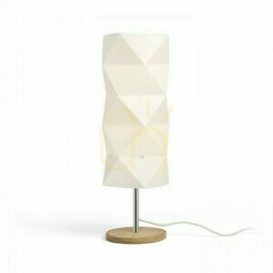Zumba Bordslampa Vit PVC/trä/krom 230 V E14 11 Watt. small 1