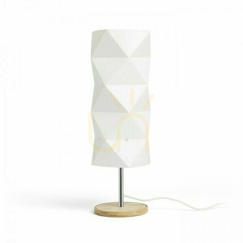 Kontrollera Zumba Bordslampa Vit PVC/trä/krom 230 V E14 11 Watt.