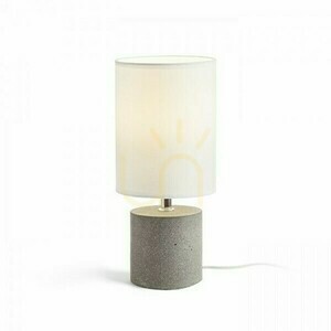 Camino Bordslampa med Lampskärm Vit Cement 230 V E27 28 W. small 1