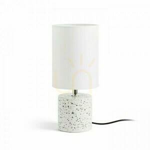 Camino Bordslampa med Lampskärm Vit Dekor Teraco 230 V E27 28 W. small 1