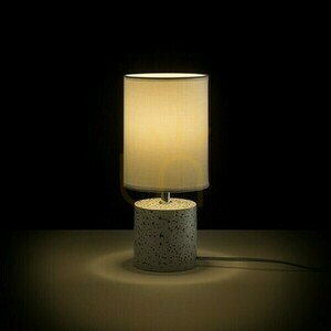 Camino Bordslampa med Lampskärm Vit Dekor Teraco 230 V E27 28 W. small 2
