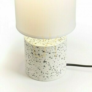 Camino Bordslampa med Lampskärm Vit Dekor Teraco 230 V E27 28 W. small 3