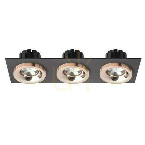 Kontrollera Sharm Sq Iii Infälld armatur Svart Koppar/Koppar 230 V Led 3x10 W 24° 3000 K