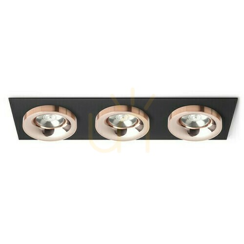 Kontrollera Sharm Sq Iii Infälld armatur Svart Koppar/Koppar 230 V Led 3x10 W 24° 3000 K