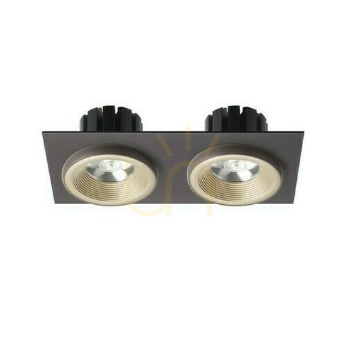 Kontrollera Sharm Sq Ii Pearl Gold/Bronze Infälld takarmatur 230 V Led 2x10 W 24° 3000 K