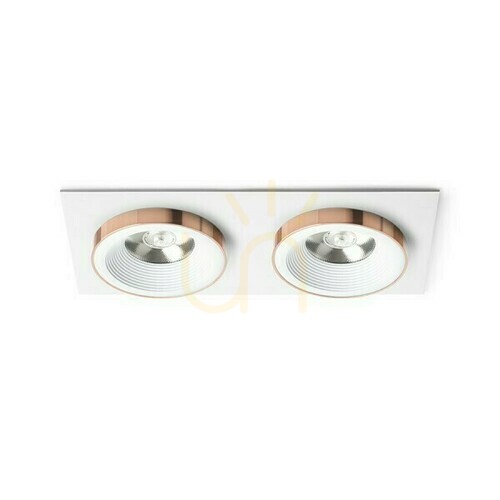 Kontrollera Sharm Sq Ii Infälld armatur Vit Koppar 230 V Led 2x10 W 24° 3000 K