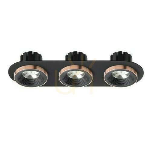 Kontrollera Sharm R Iii Infälld armatur Svart/Black Koppar 230 V Led 3x10 W 24° 3000 K