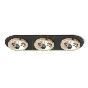 Sharm R Iii Infälld armatur Svart Koppar 230 V Led 3x10 W 24° 3000 K small 0