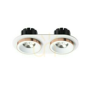 Sharm R Ii Infälld armatur Vit Koppar 230 V Led 2x10 W 24° 3000 K small 1