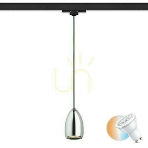 Babades taklampa för 3-fas skena krom 230 V Gu10 35 W. small 0