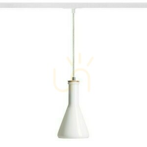 Pulire Con Pendellampa för skena 1 fas opal glas/trä 230 V E14 28 W. small 0