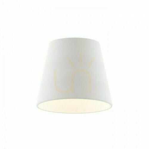 Kontrollera Skärmar, Lampskärmar Nizza 18/15 Polycotton Vit/Vit Pvc Max. 28 W