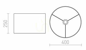 Rendl RON 40/25 R13050 lampskärm – svart polycotton, vit PVC-insida, 40 cm small 2