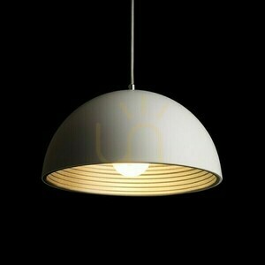 Carissima 40 mattvit / silvergrå taklampa 230 E27 42 W. small 2