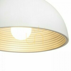 Carissima 40 mattvit / silvergrå taklampa 230 E27 42 W. small 3