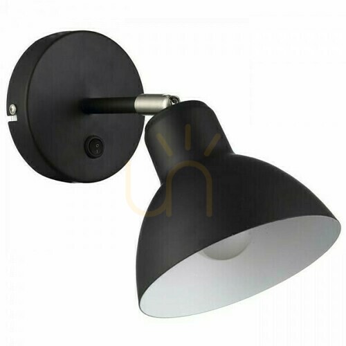 Kontrollera Vägglampa Barock Svart Krom 230 V E27 28 W