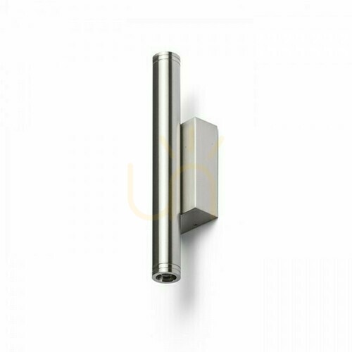 Kontrollera Zane vägglampa för utomhusbruk Nickel Mat 230 V Led 2x3 W 60° Ip54 3000 K