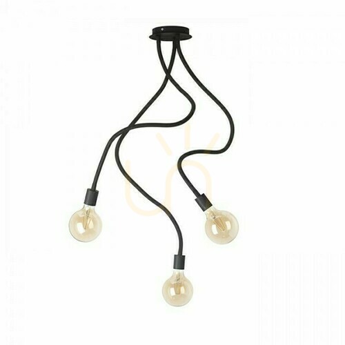 Kontrollera Rendl LOYD E27 III svart takpendel 3×E27 15 W R12935