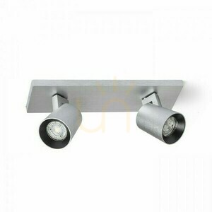 Kenny Ii Borstad aluminium/svart Utanpåliggande lampa 230 V Gu10 2x35 W. small 2