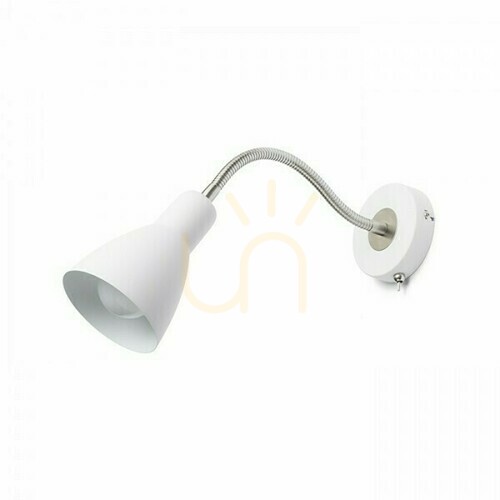 Kontrollera KAYA vägglampa vit / matt nickel, E27 15 W - Rendl