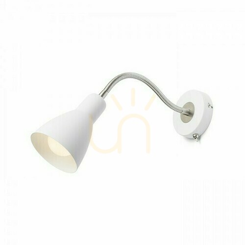 Kontrollera KAYA vägglampa vit / matt nickel, E27 15 W - Rendl