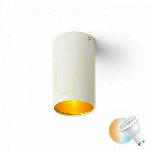 Kontrollera Downlight Taklampa Matt Vit/Guld 230 V Gu10 35 Watt.
