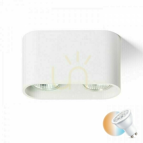 Kontrollera Downlight Mantova Ii Tak matt vit 230 V Gu10 2x35 W.