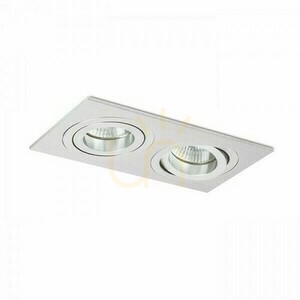 Infälld spotlight PASADENA GU10 SQ II 2xGU10 borstad aluminium 230 V small 4