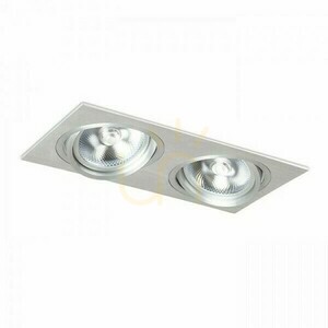 Pasadena Infälld takarmatur G53 Sq Ii Borstad aluminium 12 V 2x50 W. small 0