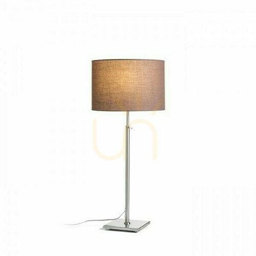 Kontrollera Rendl EDIKA bordslampa, brun / matt nickel, E27, 15 W