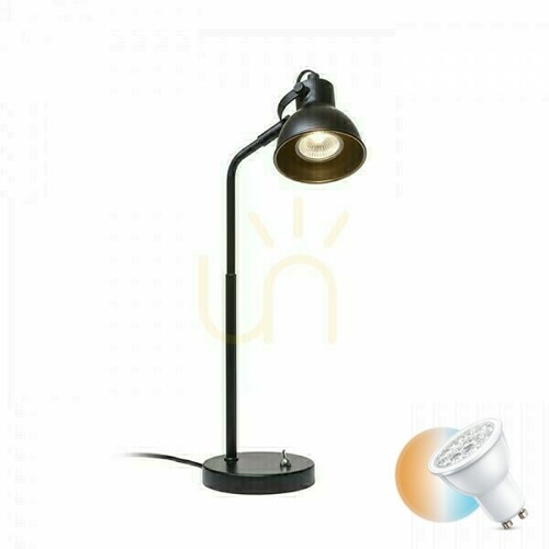 Kontrollera Rosita Bordslampa Svart/Guld 230 V Led Gu10 9 W.
