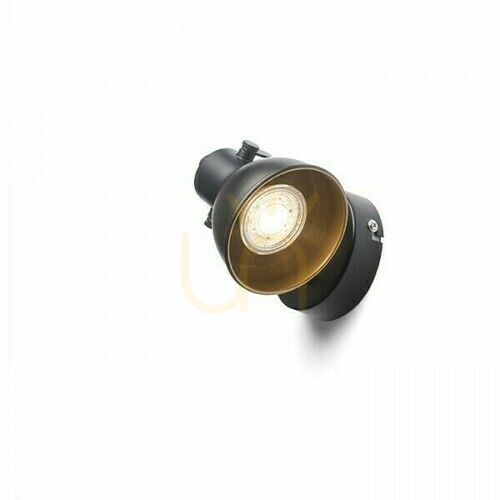 Kontrollera Rosita I vägglampa Svart/Guld 230 V Led Gu10 9 W.