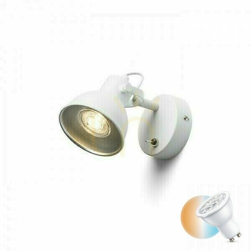 Kontrollera Vägglampa Rosita I vägglampa Vit/Silvergrå 230 V Led Gu10 9 W.