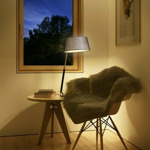 Kontrollera Ritzy Bordslampa Svart Krom 230 V E27 42 W.