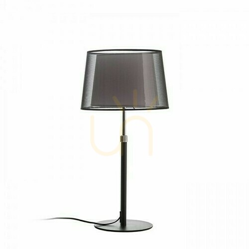 Kontrollera Rendl Esplanade transparent svartvit krom bordslampa E27 15 W R12484