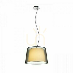 Esplanade Pendellampa Transparent Svart/Vit Krom 230 V E27 42 W. small 2