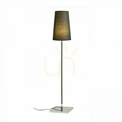 Kontrollera Lulu Golvstående lampa Svart krom 230 V E27 28 W.