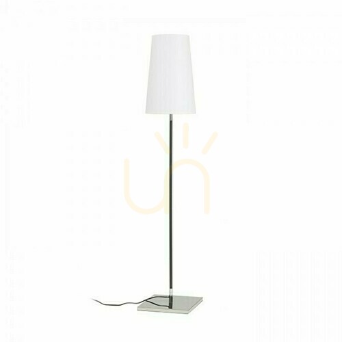 Kontrollera Rendl LULU golvlampa vit/svart/krom E27 8 W
