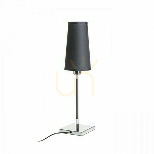 Kontrollera Lulu Bordslampa Svart Krom 230 V E27 28 W.