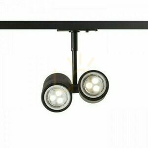 Rendl Beeba II svart spotlight för 1-fasskena, 2 × GU10 small 3