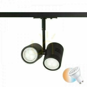Rendl Beeba II svart spotlight för 1-fasskena, 2 × GU10 small 0