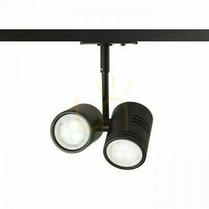 Rendl Beeba II svart spotlight för 1-fasskena, 2 × GU10 small 5