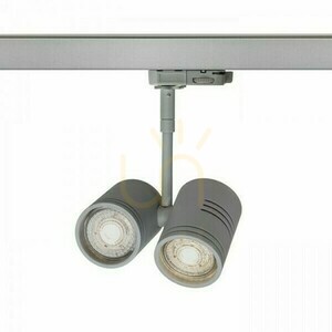 Beeba Ii Spotlight för 3-fas Silver Gray Rail 230 V Gu10 2x35 W. small 5