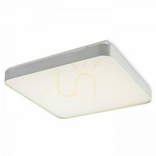 Kontrollera Mensa Sq 80 Plafond för tak Borstad aluminium 230 V Led 138 W 3000 K